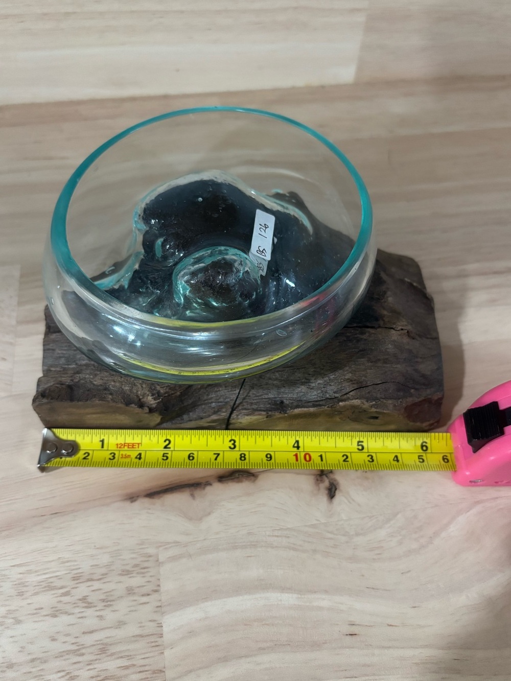 World Market Handcrafted Driftwood & Glass Bowl - Picture 7 of 8